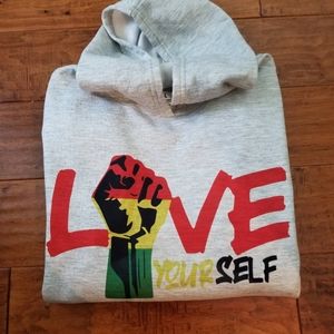 Love yourself hoodie black power